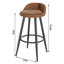 Crista Upholstered Counter Stool with Metal Frame-583764202-803584715