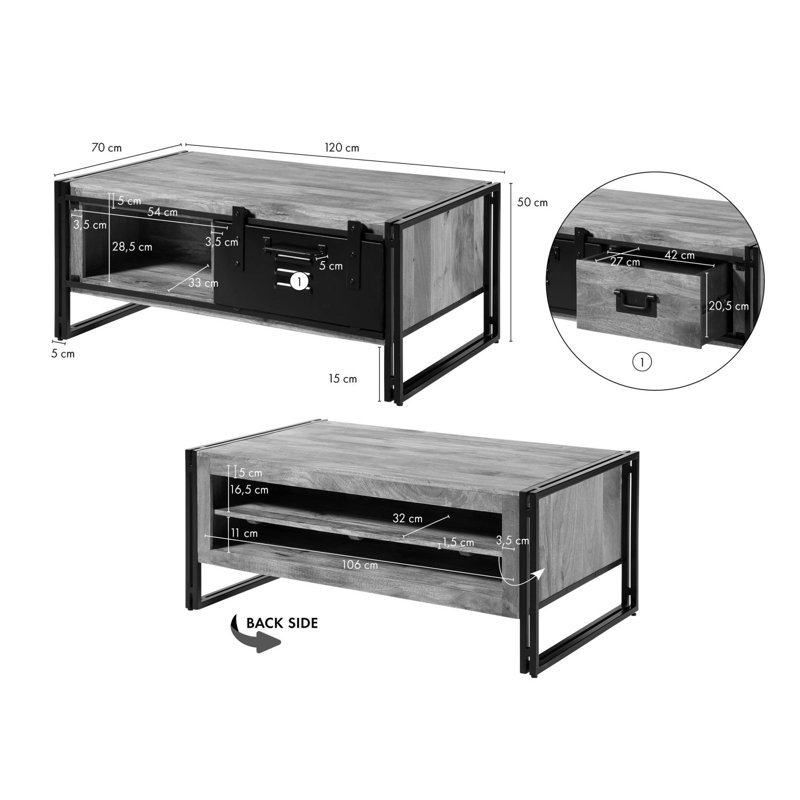 BLACKBURN Coffee Table with Storage