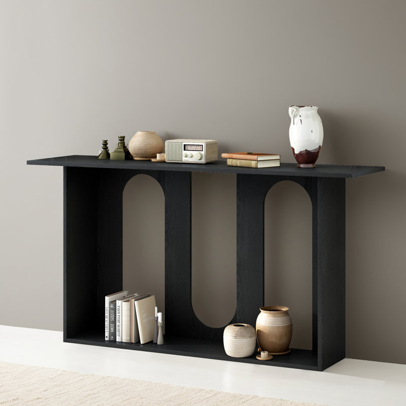 Table d'appoint 60 po pour salon d'entrée, Noir