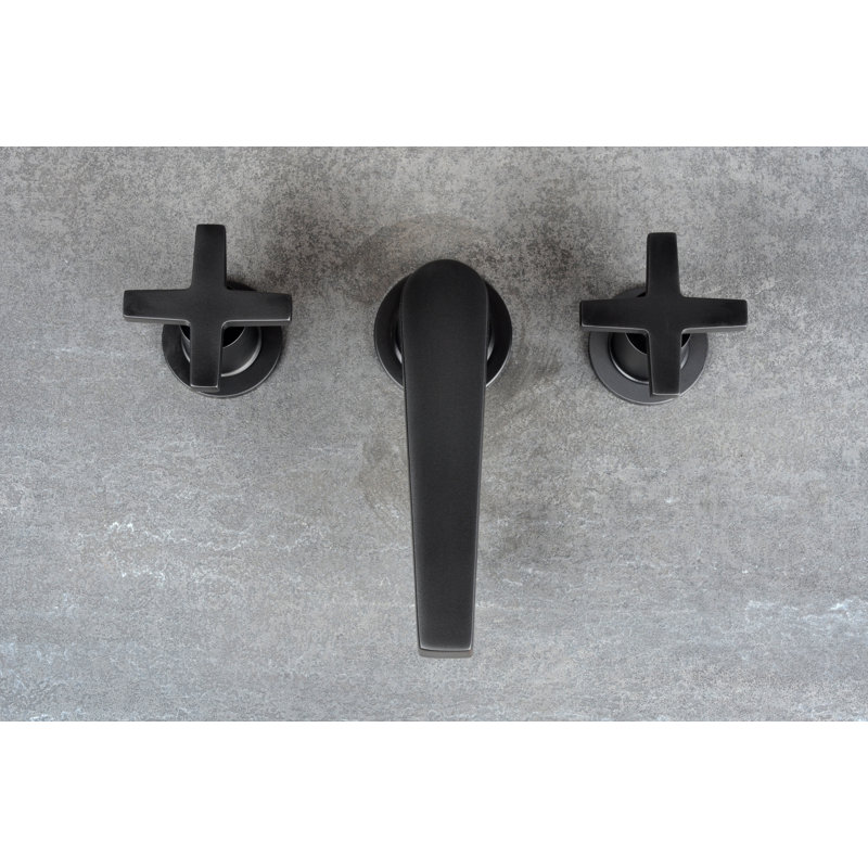 Dorrance Widespread Bathroom Faucet with Drain Assembly, Flat Black