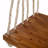 Outdoor Patio Wooden Swing Chair, Hanging Porch Swing Bench With Cushion And Pillows, 10.8Ft Hemp Ropes-27594133-27594130