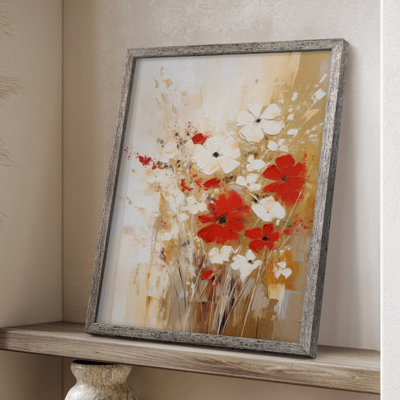 Reproduction encadrée FLORAL Series CCXCVIII - bois massif, H 11 po x l 9 po