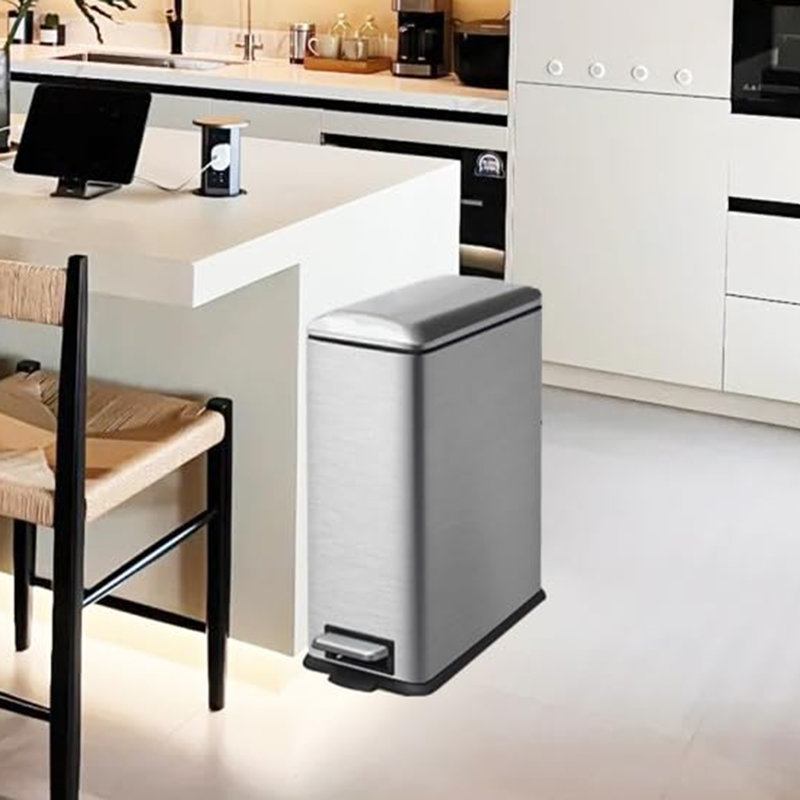 Poubelle de cuisine 8 gallons, Argent argent