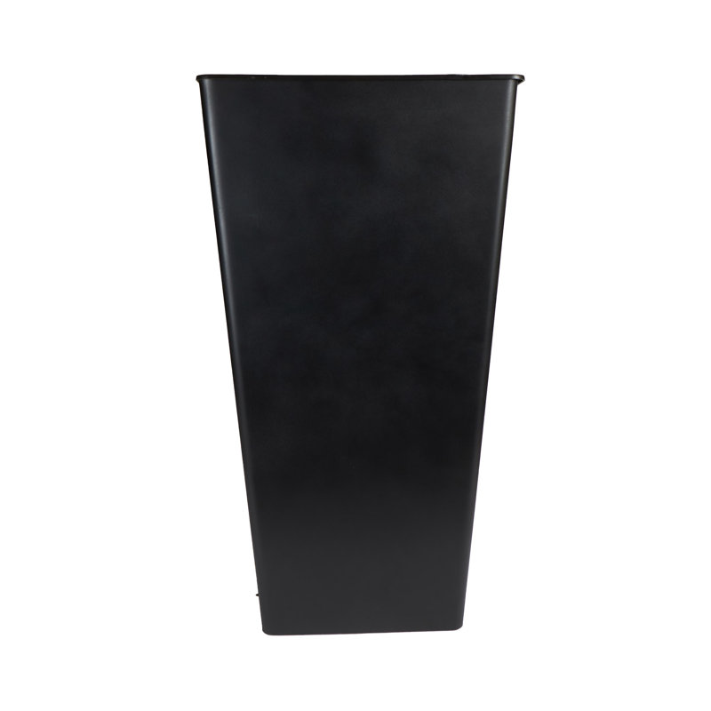 32" H Cascade Square Tall Planter, Matte Black