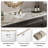 Los Flexi Rectangular Undermount Bathroom Sink, 24" x 16" White Ceramic Vanity Sink with Overflow