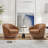 Aunna Faux Leather Swivel Barrel Chair-610002681