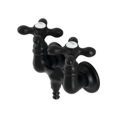 Double Handle Wall Mounted Clawfoot Tub Faucet