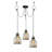 Adjustable Height 3-Lights Metal Body Cluster Pendant