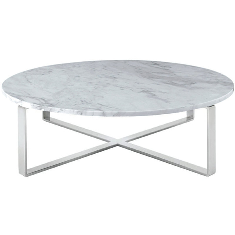Table basse Rosi, Argent argent, Blanc