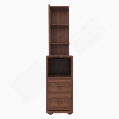Table de bout avec tiroirs, table de coin avec tablettes ouvertes, table d'appoint haute pour chambre à coucher et coin (date prévue de livraison: 2025/4/16)