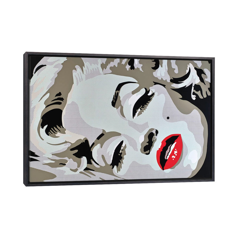 «Sleeping Star» par Toni Sanchez - impression d'art graphique, H 26 po x l 40 po x 1,5 po, Cadre flottant noir patiné