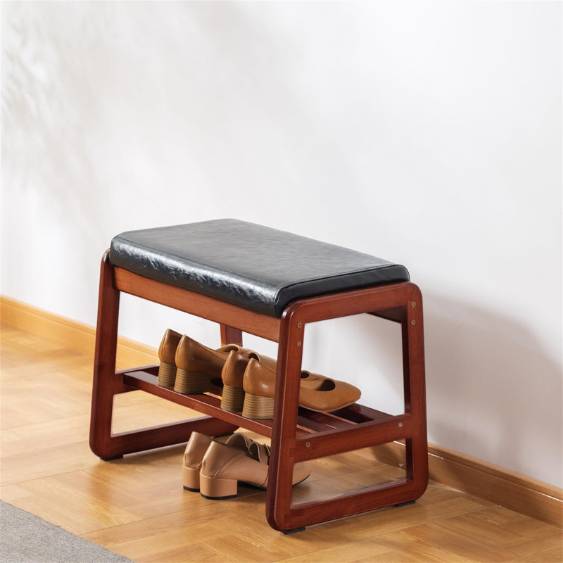 4 Pair Solid Wood Shoe Rack