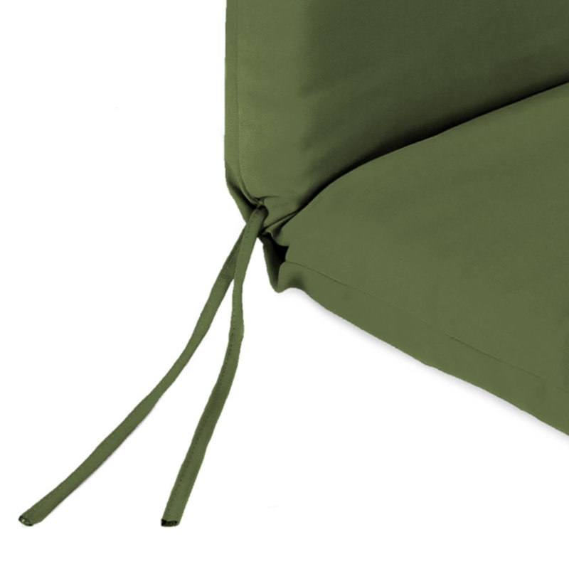 72" x 22" Outdoor Chaise Lounge Cushion with Ties and Loop, Antique Beige