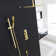 Gold Thermostatic Rainfall Shower System with LED Lights and Handheld Shower