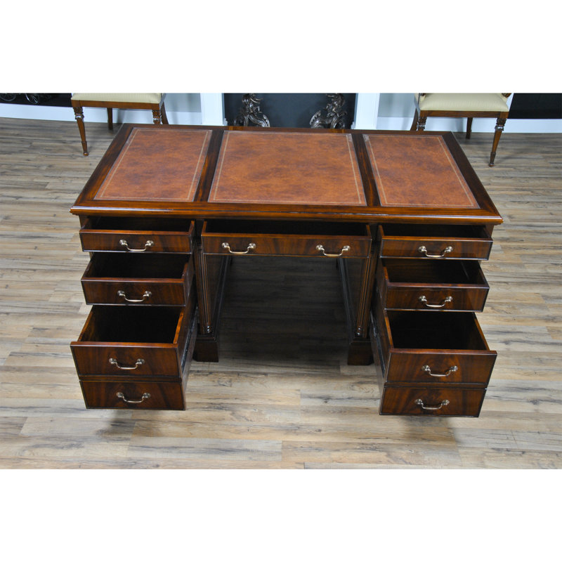 Bureau de direction Ceballos, H 31 po x l 66 po x P 34 po, Brown