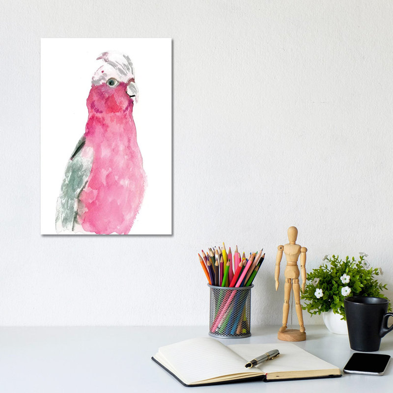 Fuschia Feathers by Albina Bratcheva - Wrapped Canvas Gallery-Wrapped Canvas Giclée, 20.32 cm H x 30.48 cm W