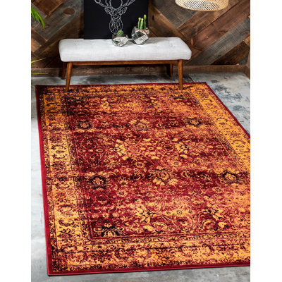 Noir oriental/orange/jaune Tapis décoratif majestice