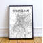 Chiang Mai City Map - Unframed Graphic Art Print on Paper-1767297387-1767297398