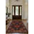 Guria Red/Black Oriental Machine Printed Cotton Chenille Area Rug-2035211221