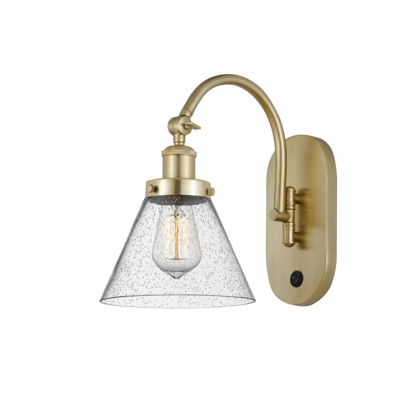 Shauna Swing Arm Sconce, No Bulb Included, Satin Gold