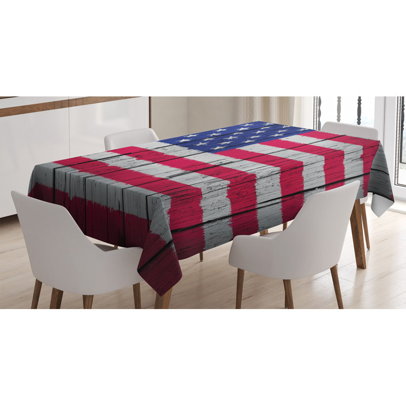 USA Fourth of July Grunge Art Tablecloth, 84" L x 60" W