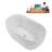 48" Streamline Soaking Freestanding Tub and Tray With Internal Drain-102285104