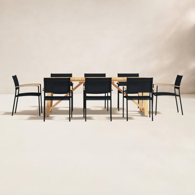 Tempo Rectangular 8 - Person Aluminum Dining Set