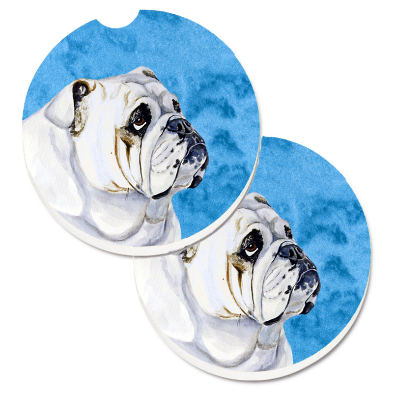 Sous-verre barbu collie voiture, Bouledogue anglais