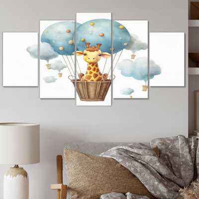 Nursery Adorable Giraffe II - Children Metal Wall Decor Set