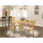 3 Piece Dining Room Table Set Contains a Rectangle Kitchen Table with Dropleaf and 2 Linen Fabric Upholstered Dining Chairs, 30x48 Inch, Oak-496796313-481646088-414572385