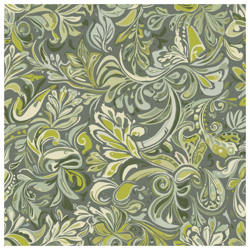 Rideaux vert à motif floral, voilages et voilages à motif floral - 1 panneau, 50 po x 92 po - 1 panneau, Blockout