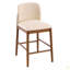 Tabouret de comptoir d'intérieur en bois rembourré, chaise de bar, structure de finition avec revêtement, ensemble de 2-616715505