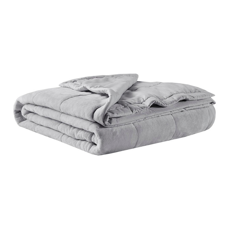 Couverture réversible en duvet HeiQ Smart, Gris, Lit simple