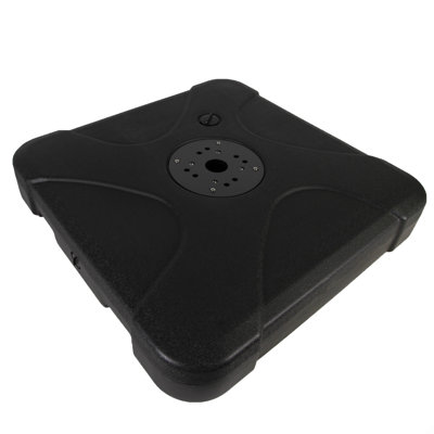 82 lbs. Black Plastic Square Fillable Outdoor Umbrella Base for Offset Cantilever Patio Umbrellas