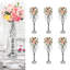 6PCS Support à fleurs en cristal, route de mariage, grands porte-fleurs, centre de table, vase en cristal en métal pour tables de réception, fournitures de mariage -97872316-97872313