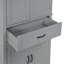 Armoire de rangement de salle de bain avec portes et tiroir, plusieurs espaces de rangement, tablette réglable-1036541310