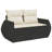 Vidaxl Garden Sofa Set Black