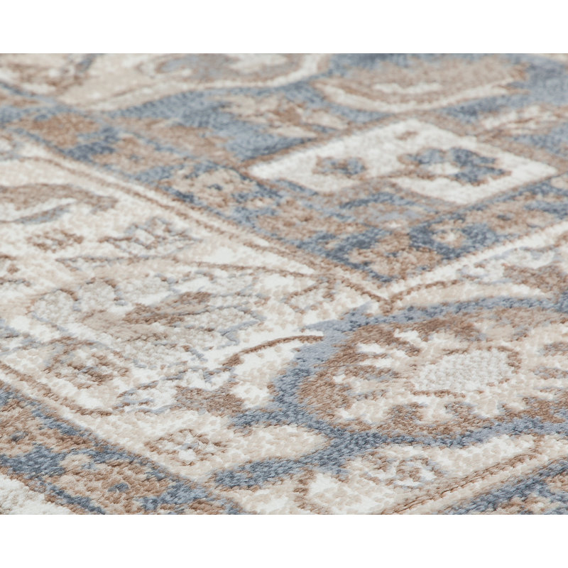 Elliana Farmhouse Desert Sand Area Rug, Rectangle 5' x 7'