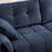 This 3 - Seater Sofa Set, With 2 Ottomans And Pillows, Has Solid Wood Frame, Textured Chenille Cover. High - Rebound Cushions. Ideal For Living Rooms, Apartments, Lounges,  In Blue-112556431-124239175
