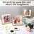 12 Pack 4 X 4 Inch Floating Frame Glass Photo Frame Collection Vintage Metal Minimal Ornate Easel For Pictures Photos Desk Tabletop Display (Gold)
