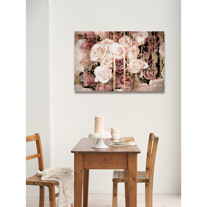«Shabby Elegance Romance», impression sur toile tendue, H 30 po x l 45 po x 1,5 po