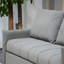 Lit escamotable avec 2 poches latérales et coussins, revêtement en velours, dossier réglable, gris pour le salon, tissu de terrasse