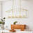 10 - Light 38" Wide Dimmable Kitchen Island Square / Rectangle Chandelier Farmhouse Linear Pendant for Dining Room-657412255