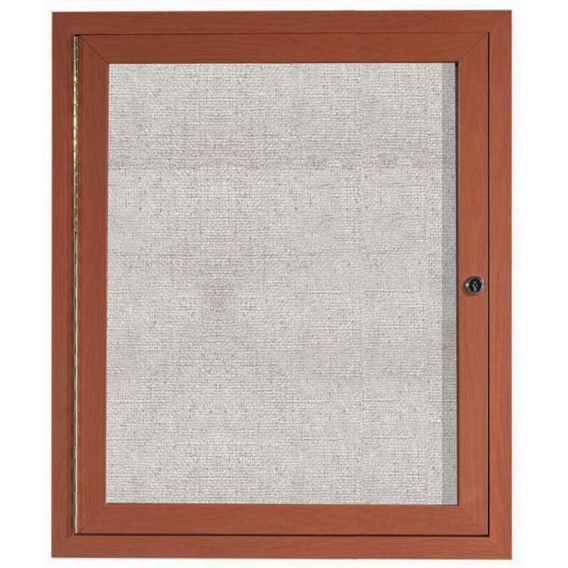 Tableau d’affichage mural fermé à l’extérieur, Chêne, H 36 po x l 30 po x P 2 po