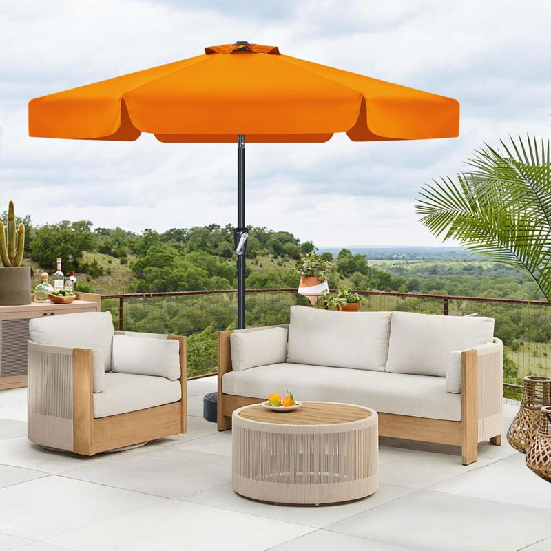 Carmilla 230cm Tilt Market Parasol, Orange