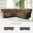 Pio Faux Leather Reclining L-Shaped Sectional Symmetrical-90630276