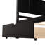 Lit plateforme simple avec 2 tiroirs en bois massif et 2 roulettes-121015946