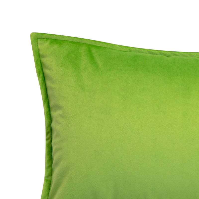 Rectangular Velvet Pillow Covers, Parrot Green, Rectangular 14"H x 20"W