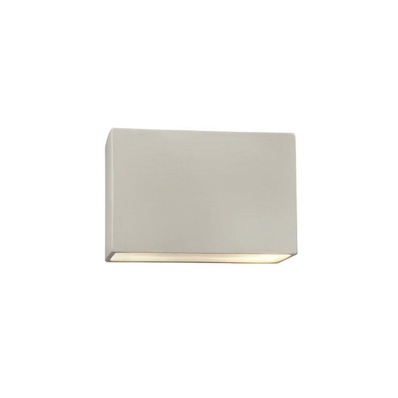 Applique murale encastrée 1 lumière à intensité variable Durso, Incandescent, Blanc mat, H 6 po x l 10 po x P 4 po