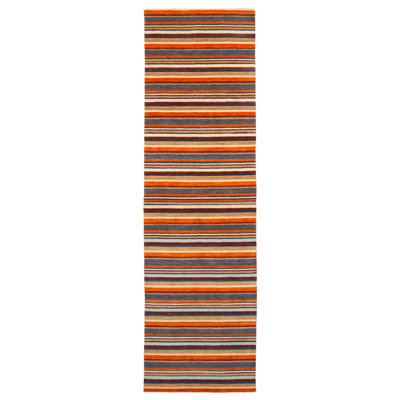 Tapis brun Indo Gabbeh 2 pi 9 po x 9 pi 9 po